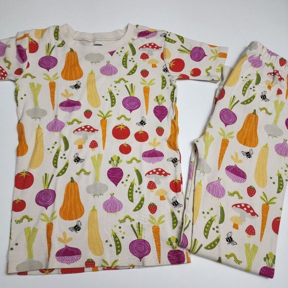Gymboree Unisex Kids Colorful Veggies Snug Fit Cotton Pajamas Size 10 Gymmies - Picture 1 of 6